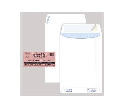 Busta sacco COMPETITOR FSC bianca strip adesivo - 160 x 230 mm - 80 gr - conf. 500 pezzi - Pigna - 002946323 - 8006873158970 - DMwebShop