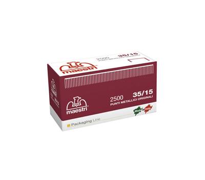 Punti - 35/15 per Romabox - rame - altezza 15 mm - scatola da 2500 pezzi - Romeo Maestri - 1107001 - 8005231001699 - DMwebShop
