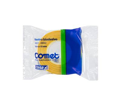 Nastro biadesivo - 15 mm x 10 mt - trasparente - conf. 10 pezzi - Comet - 64621-00042-01 - 4042448835147 - DMwebShop