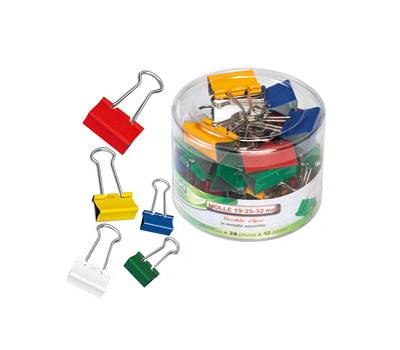 Molle Double Clips - metallo - misure e colori assortiti - barattolo da 60 molle - Lebez - 566 - 8007509005668 - DMwebShop