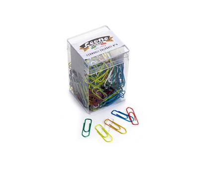 Fermagli metallizzati - lunghezza 32 mm - n. 4 - colori assortiti conf. 250 pezzi - Leone dell'era - FX25 - 8007979003126 - DMwebShop