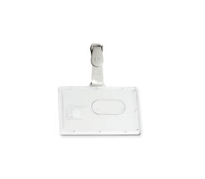 Portabadge rigido Pocket - clip in plastica - 5,3 x 8,5 cm - conf. 100 pezzi - Fellowes - L460 - 50096A - DMwebShop