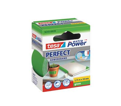Nastro adesivo telato XP Perfect - 38 mm x 2,7 mt - verde - Tesa - 56343-00039-04 - 4042448044259 - DMwebShop
