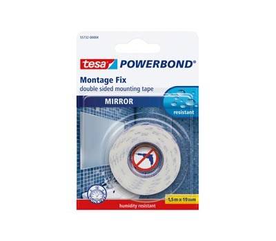 Nastro biadesivo per specchi Powerbond - 19 mm x 1,5 mt - bianco -blister 1 pezzo - Tesa - 55732-00002-03 - 4042448843241 - DMwebShop