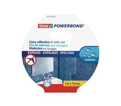 Nastro biadesivo per specchi Powerbond - 19 mm x 5 mt - bianco - Tesa - 55733-00018-04 - 4042448843531 - DMwebShop
