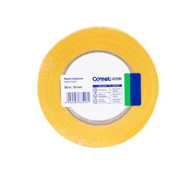Nastro biadesivo - 15 mm x 50 mt - trasparente - Comet - 64621-00002-02 - 4042448835161 - DMwebShop