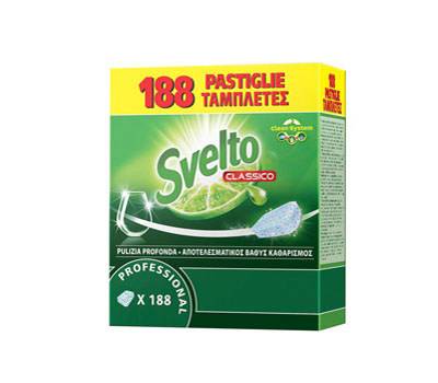 Tabs per lavastoviglie - fustino da 188 tabs da 10 gr - Svelto - 101100936 - 7615400778270 - DMwebShop