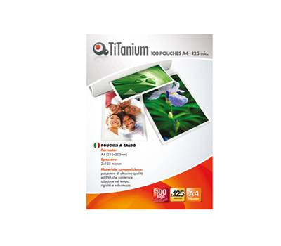 Pouches - A4 - 216 x 303 mm - 2 x 250 micron - conf. 100 pezzi - Titanium - PP550-02T - 8025133034878 - DMwebShop