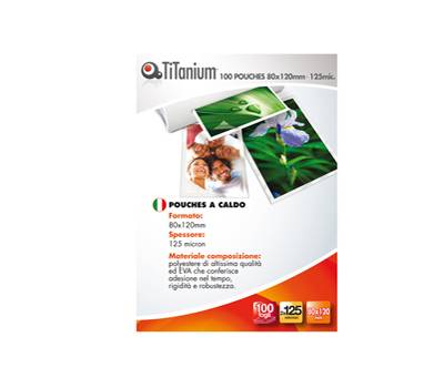 Pouches swiss card - 80 x 120 mm - 2 x 125 micron - conf. 100 pezzi - Titanium - S-PP525-06T - 8025133034717 - DMwebShop