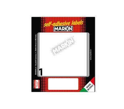 Etichetta adesiva permanente rettangolare - 142 x 110 mm - 1 etich. per foglio - 10 fogli per busta - bianco conf. 10 pezzi Markin - X11054 - 8007047050946 - DMwebShop