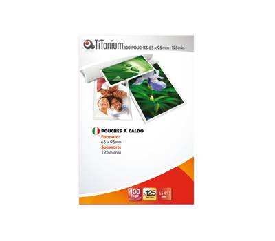 Pouches - government card - 65 x 95 mm - 2 x 125 micron - scatola 100 pezzi - Titanium - PP525-12T - 8025133034908 - DMwebShop