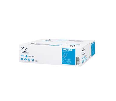 Asciugamani piegati a W Dry Tech - 2 veli - 18 gr - goffrata - 20,3 x 32 cm - bianco - conf. 20 pezzi da 100 - Papernet - 407552 - 8024929975524 - DMwebShop