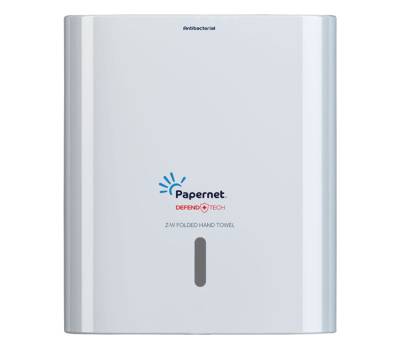 Distributore asciugamani piegati a Z-W Hi-Tech - 29 x 10,8 x 33,6 cm - bianco - Papernet - 416148 - 8024929561482 - DMwebShop