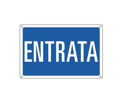 Cartello segnalatore - 30 x 20 cm - ENTRATA - alluminio - Cartelli Segnalatori - 3151 - 8798260053158 - DMwebShop