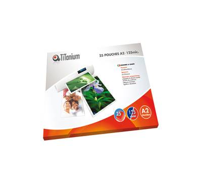 Pouches - A2 - 594 x 428mm - 2 x 125 micron - scatola 25 pezzi - Titanium - PP - 8025133097576 - DMwebShop