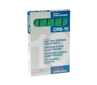 Caricatori CRS6 - 210 punti 10 mm - capacita' massima 55 fogli - verde - conf. 5 pezzi - Iternet - 0023 - 8028422300234 - DMwebShop