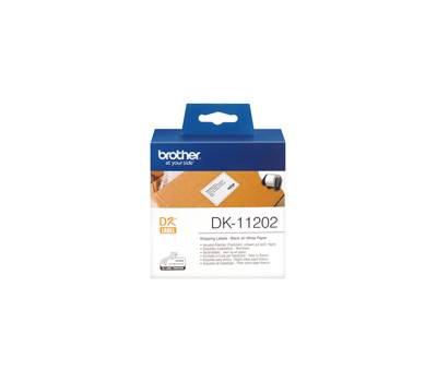 Rotolo 300 Etichette 62 x 100 mm - nero-bianco - Brother - DK-11202 - 4977766628143 - DMwebShop