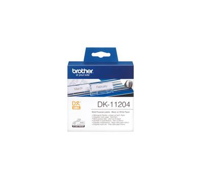 Rotolo 400 Etichette 17 x 54 mm - nero-bianco - Brother - DK-11204 - 4977766628167 - DMwebShop