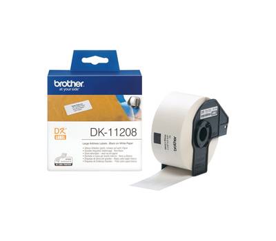 Rotolo 400 Etichette 38 x 90 mm - nero-bianco - Brother - DK-11208 - 4977766628129 - DMwebShop Rotolo 400 Etichette 38 x 90 mm - nero-bianco - Brother - DK-11208 - 4977766628129 - DMwebShop