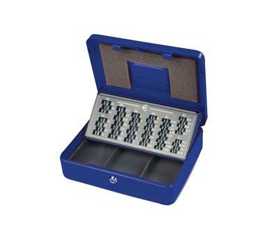 Cassetta portavalori Europa 30 x 24 x 9 cm blu - 8063