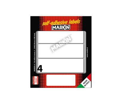 Etichette adesive in carta permanenti 110 x 34 mm 4 etichette per foglio - 12658