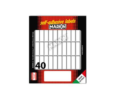 Etichette adesive in carta permanenti 34 x 10 mm 40 etichette per foglio - 12666
