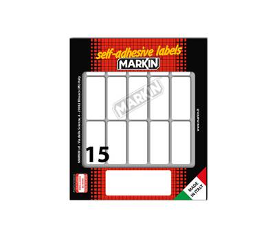 Etichette adesive in carta permanenti 46 x 20 mm 15 etichette per foglio - 12648
