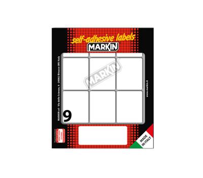 Etichette adesive in carta permanenti 46 x 37 mm 9 etichette per foglio - 12650