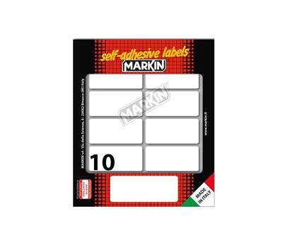 Etichette adesive in carta permanenti 56 x 26 mm 10 etichette per foglio - 12652