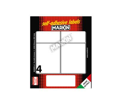 Etichette adesive in carta permanenti 70 x 56 mm 4 etichette per foglio - 12662