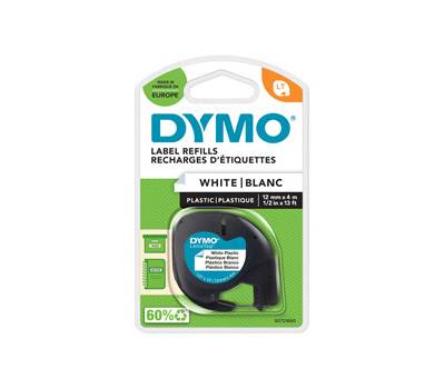 Nastro Letratag 912010 in plastica 12 mm x 4 mt bianco Dymo S0721660 - 1479