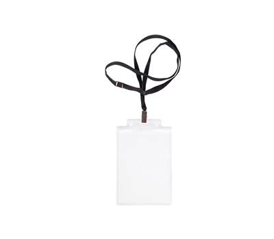 Portanome Pass 6S P cordoncino nero 10 x 15 cm A6 trasparente neutro - 7053