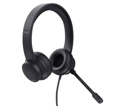 Cuffie USB per PC HS-201 - con microfono - nero - Trust - 25373 - 8713439253733 - DMwebShop - 1
