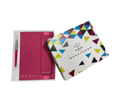 Notebook Monocromo - con penna a sfera Jotter Parker - 148 x 201 mm - a righe - colori assortiti - Pigna - 023336300 - 8005235217218 - DMwebShop - 1