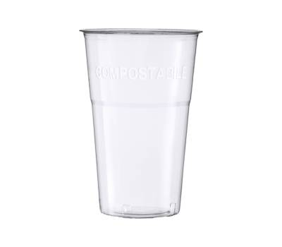 Bicchiere birra in PLA - 390 ml - trasparente - Green - conf. 20 pezzi - Dopla - 22708 - 8005090022453 - DMwebShop - 1