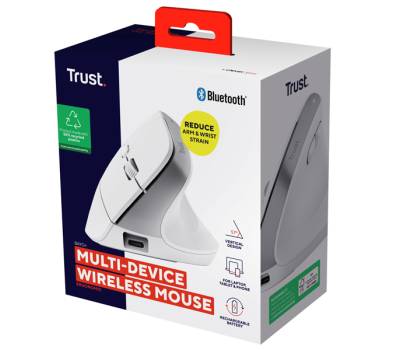 Mouse Ergonomico Bayo+ wireless - bianco - Trust - 25399 - 8713439253993 - DMwebShop - 4
