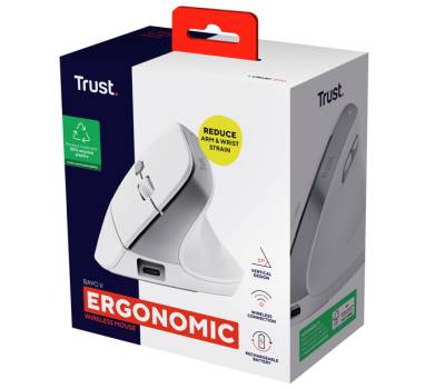 Mouse Ergonomico Bayo II wireless - bianco - Trust - 25398 - 8713439253986 - DMwebShop - 4