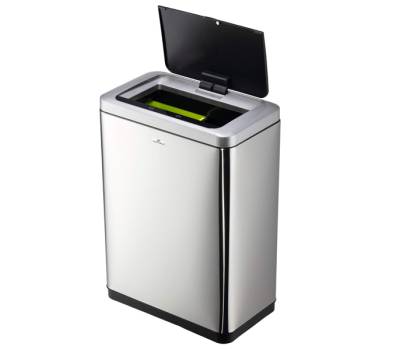 Cestino con sensore No TouchDuo - 2 x 20 lt - 46,5 x 27 x 65 cm - Acciao-PPL - argento metallizzato - Durable - 3424-23 - 4005546739427 - DMwebShop - 1