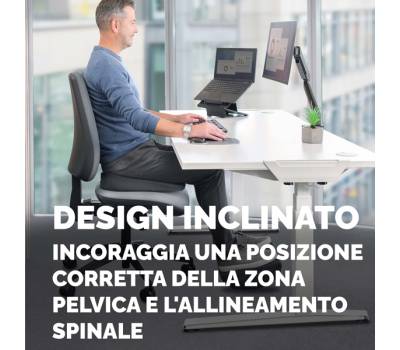 Cuscino Breyta Inclinato - 9 x 43 x 43 cm - in tessuto - nero - Fellowes - 100119849 - 43859803071 - DMwebShop - 6