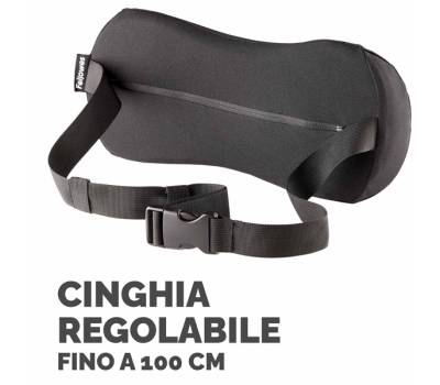 Cuscino Lombare Breyta - 17 x 35 x 6 cm - in tessuto - nero - Fellowes - 100119853 - 43859803064 - DMwebShop - 3