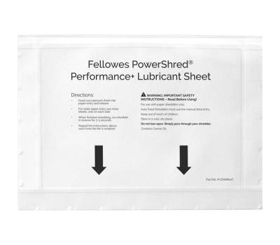 Foglio lubrificante Performance - per distruggidocumenti - conf. 10 pezzi - Fellowes - 4025601 - 43859783939 - DMwebShop - 1
