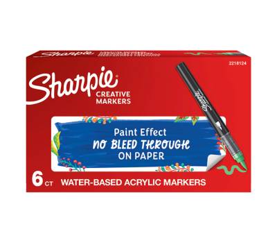 Marcatore acrilico - punta pennello - verde - conf. 6 pezzi - Sharpie - 2218124 - 3026982055606 - DMwebShop - 1