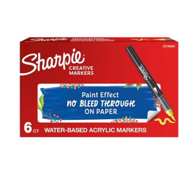 Marcatore acrilico - punta pennello - giallo - conf. 6 pezzi - Sharpie - 2218065 - 3026982055590 - DMwebShop - 1