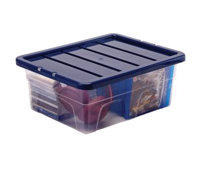Contenitore multiuso 32 x 40 x 17 cm - 15 lt - PP - con coperchio blu - trasparente - Fellowes - Bankers Box - 100135770 - 43859804825 - DMwebShop - 1