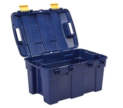 Baule multiuso 39 x 59 x 33 cm - 40 lt - PP - con coperchio - blu-giallo - Fellowes - Bankers Box - 100135776 - DMwebShop - 1