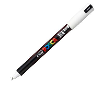 Marcatore Uni Posca PC1M - punta extra fine 0,7 mm - colori assortiti - conf. 5 pezzi - Uni Mitsubishi - M PC1MR 5P/2 - 8007404249150 - DMwebShop - 2