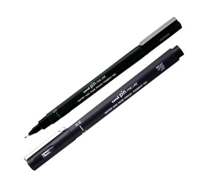 Astuccio Pin fineliner - nero - 14 gradazioni - conf. 14 pezzi - Uni Mitsubishi - M 84007168 - 8059484007168 - DMwebShop - 1