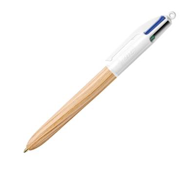 Penna sfera a scatto 4 colori Wood - 1 mm - conf. 12 pezzi - Bic - 508964 - 3086123704213 - DMwebShop - 1