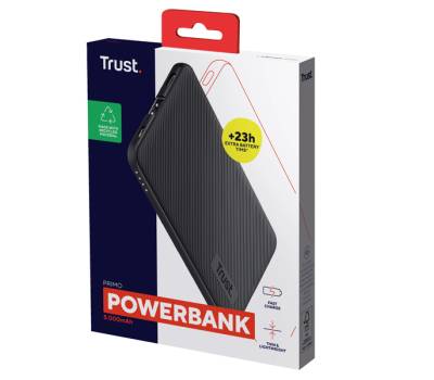 Powerbank Primo - ultrasottile - da 5.000 mAh - nero - Trust - 24679 - 8713439246797 - DMwebShop - 2