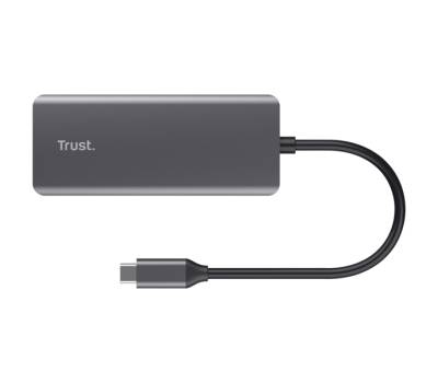 Adattatore multiporta Dalyx - USB-C 6 in 1 - alluminio-argento - Trust - 24968 - 8713439249682 - DMwebShop - 2